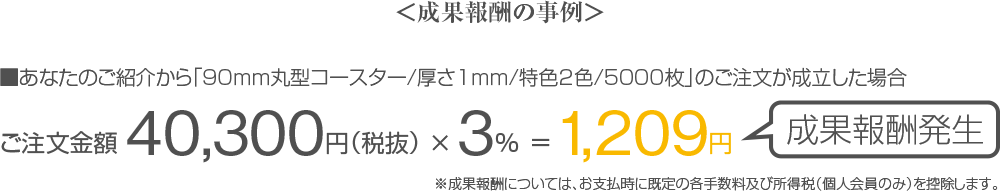 売上手数料の事例